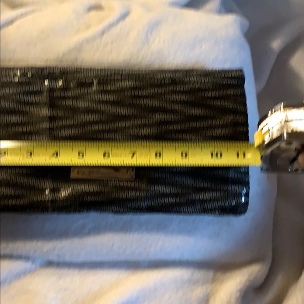 Bcbgeneration Sequined Clutch Blk/Gray/Silver Bag - image 7